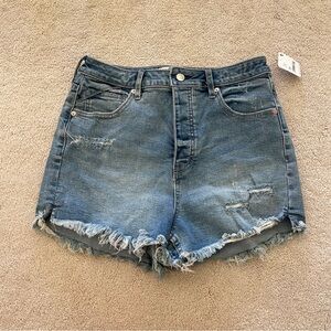 FP CRVY high waisted denim cut-off shorts, size 29 NWT